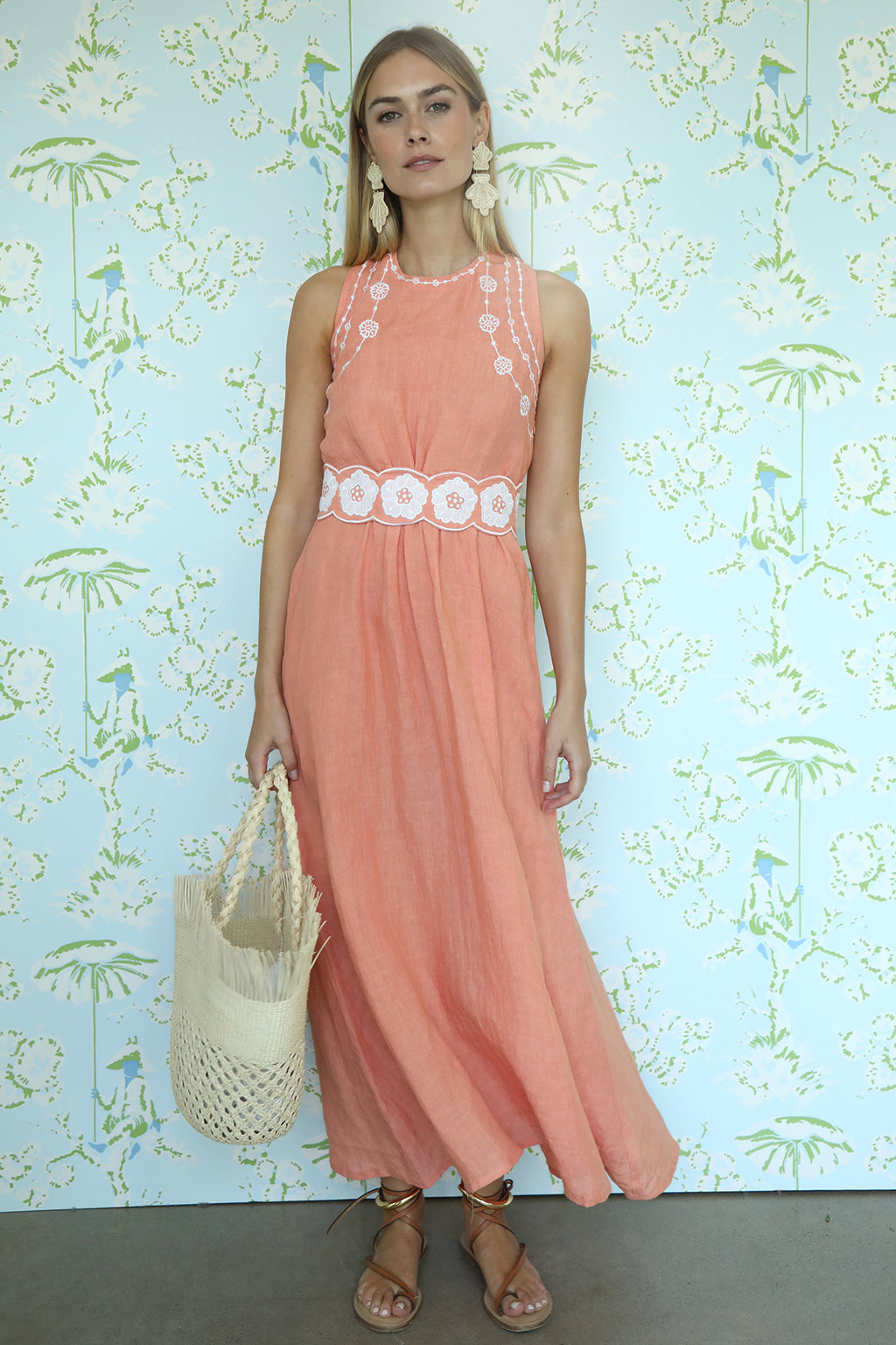 and coral dress Khalesia Maxi high split add an elegant and alluring flair to this exclusive piece Buy Friends Like These Coral