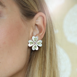 Peridot Jolie Clover Studs