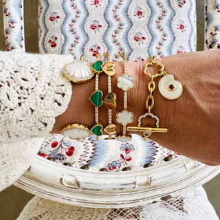 Gold Heart Bangle (4 letters)