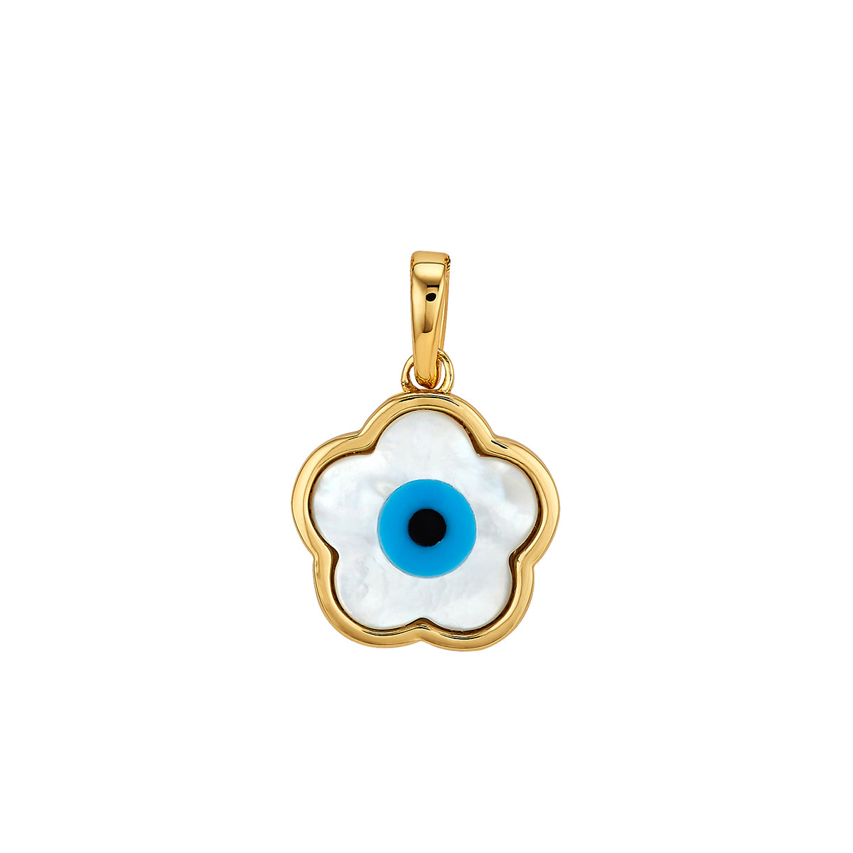 Blue Flower Evil Eye Charm