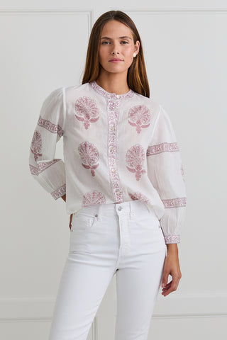 Blush Medallion Blouse