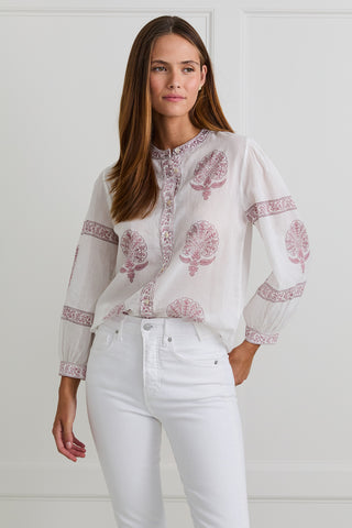 Blush Medallion Blouse