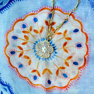 Brigitta Pendant + Quatrefoil Chain