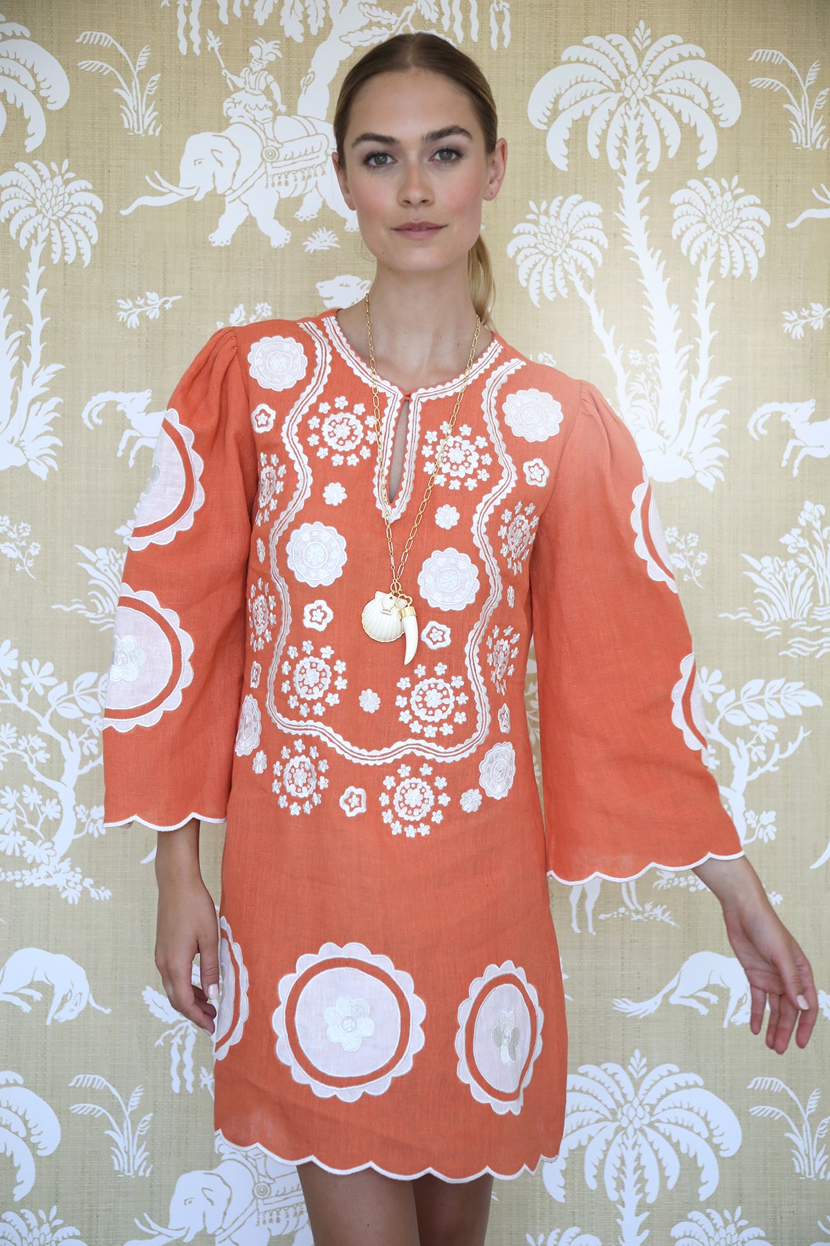 orange sienna dress Sienna Orange Two-Piece Skirt Set, XL
