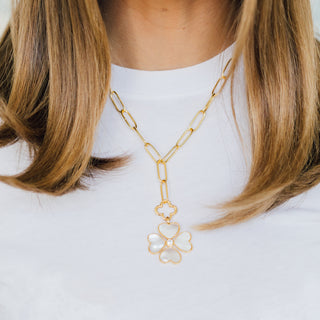 Heart Clover Charm + Clover Lariat