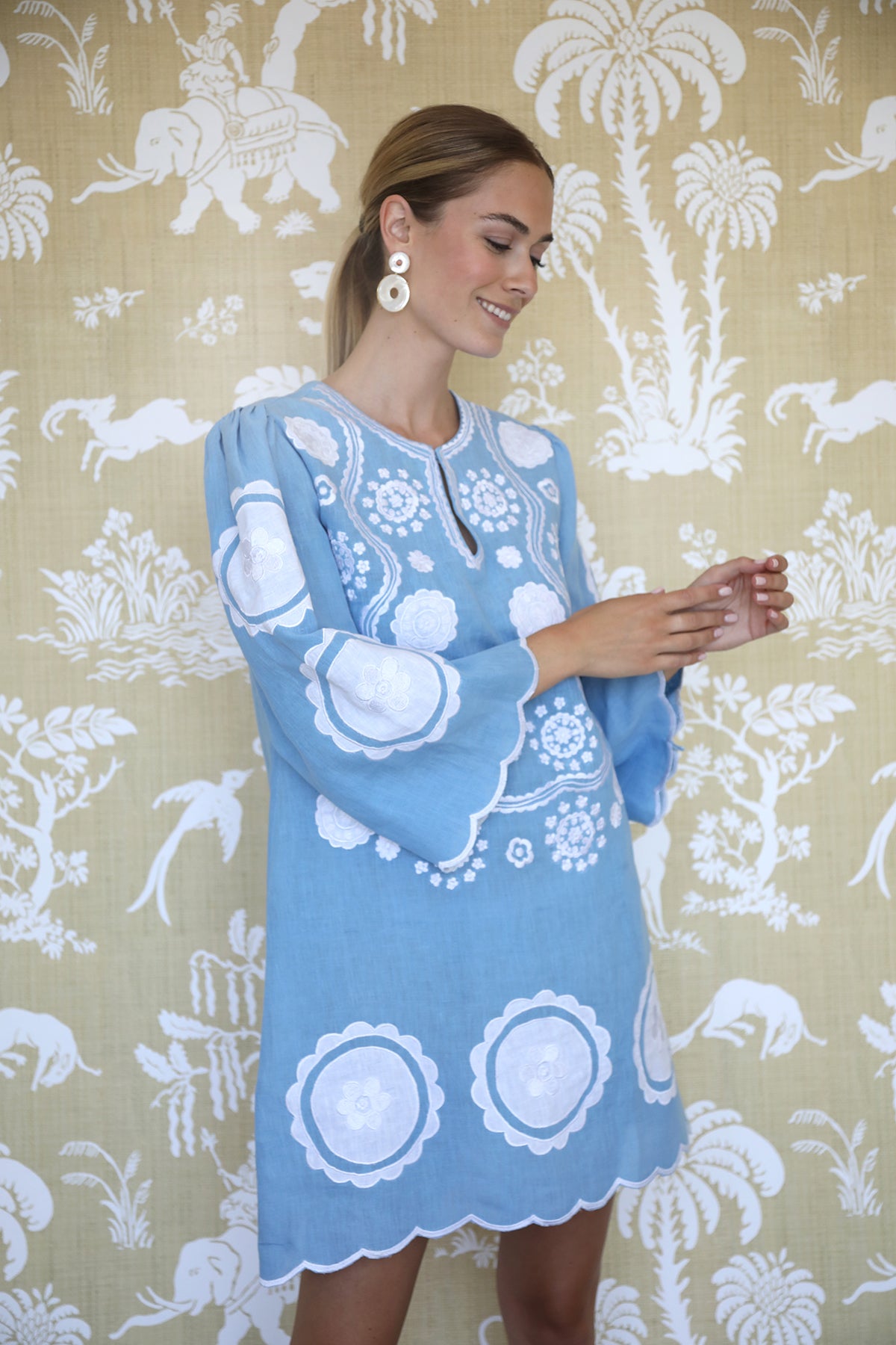ASHA by Ashley McCormick Cornflower Alice Mini Dress XS ASHA by Ashley McCormick Cornflower Alice Mini Dress XS