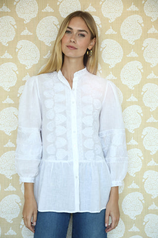 White Daphne Blouse