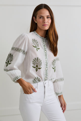 Evergreen Medallion Blouse