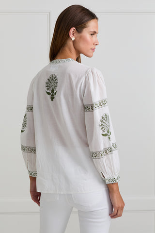 Evergreen Medallion Blouse