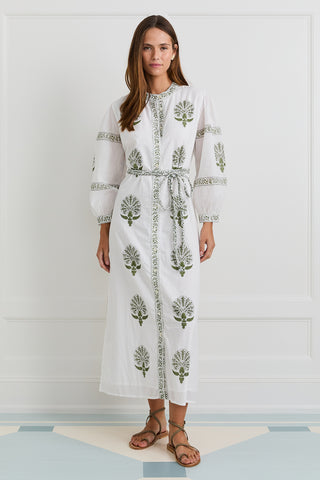 Evergreen Medallion Shirtdress