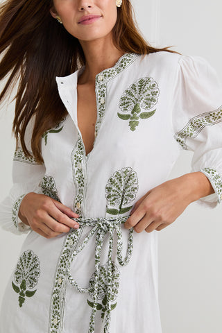 Evergreen Medallion Shirtdress