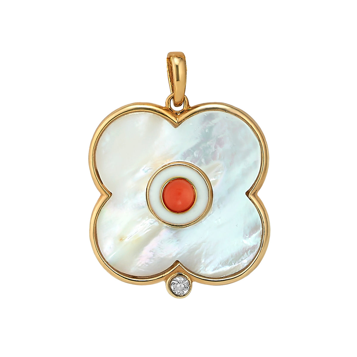 Mother of Pearl Evil Eye Charm LG