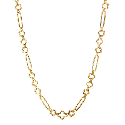Flower Oval Link Chain