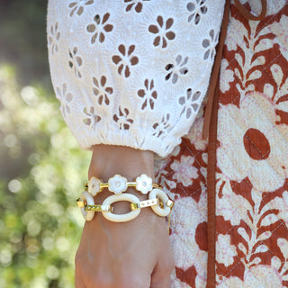 Ivory Link Bracelet - Gold