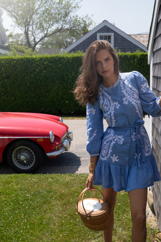 Hydrangea Imogen Tiered Mini Dress