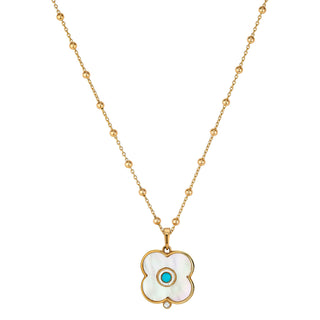 MOP Evil Eye Charm SM + Florence Chain 18"
