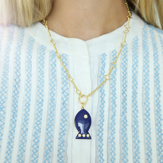 Madaket Fish Pendant - Lapis