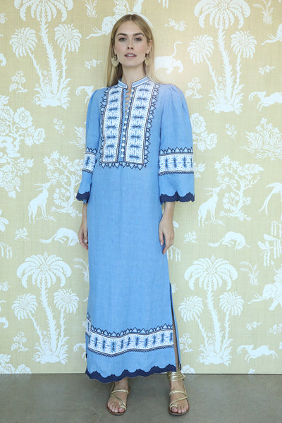 ASHA by Ashley McCormick Mediterranean Blue Sabine Kaftan – Asha
