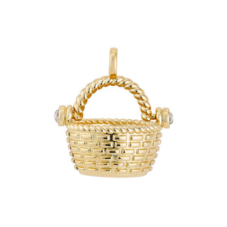 Nantucket Basket Charm LG - WT