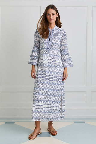 Ocean Fernanda Block Print Kaftan