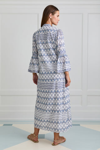 Ocean Fernanda Block Print Kaftan