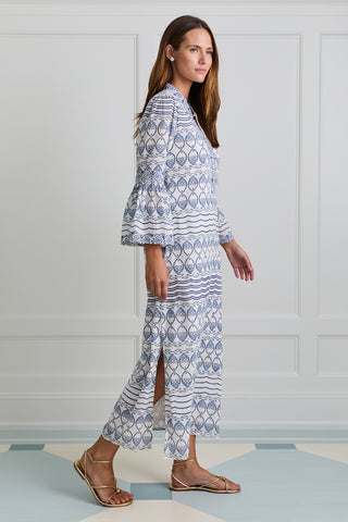 Ocean Fernanda Block Print Kaftan