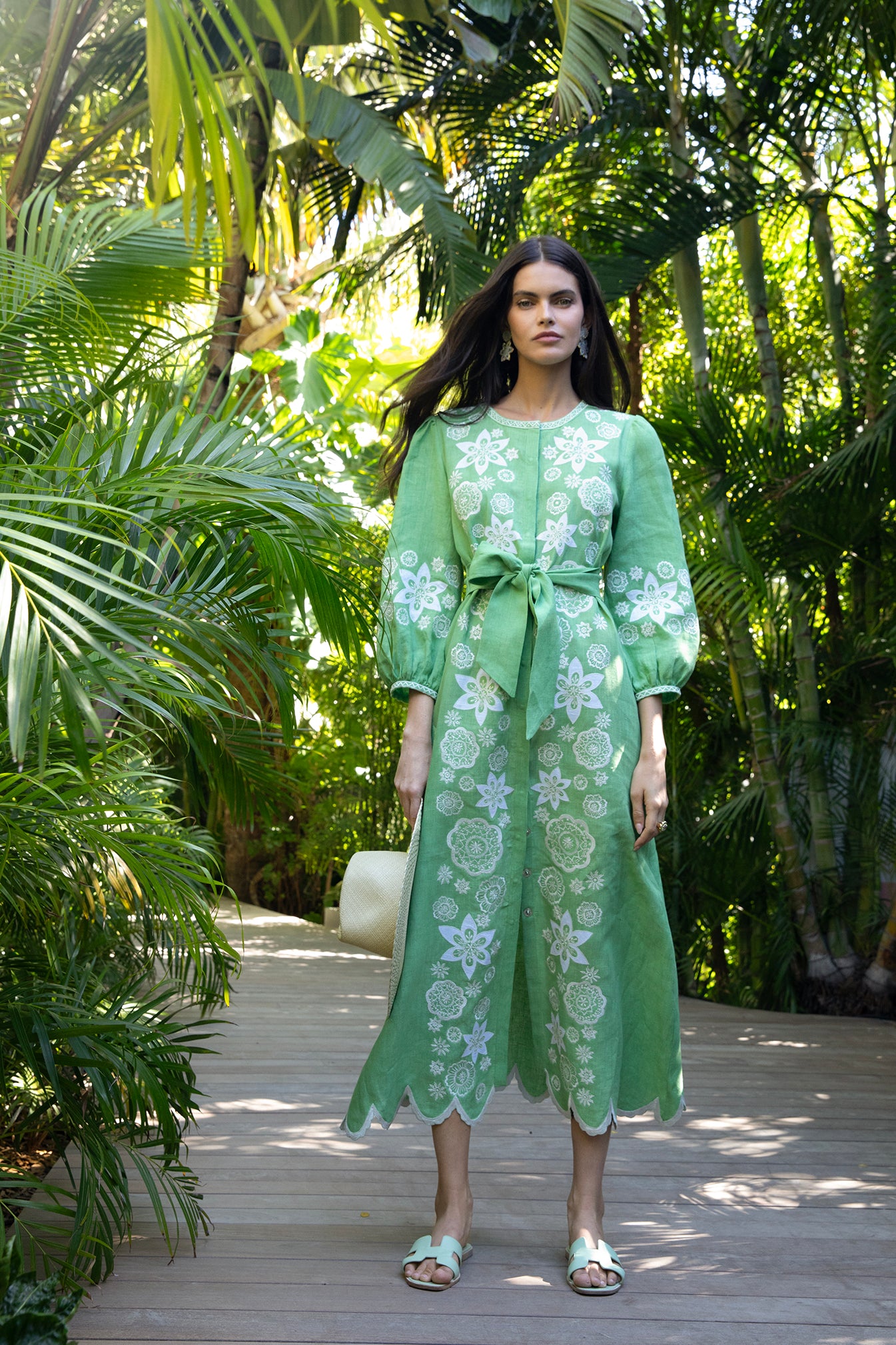 ASHA by Ashley McCormick Palm Green Paloma Dress L ASHA by Ashley McCormick Palm Green Paloma Dress L
