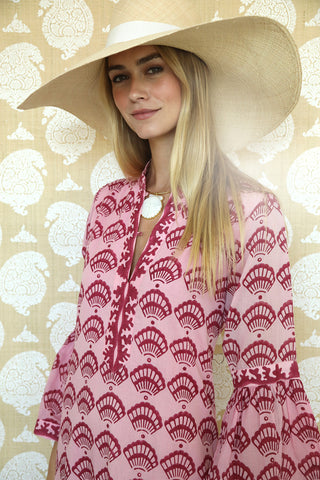 Raspberry Cockleshells Kaftan