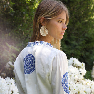 Rattan Nautilus Earring