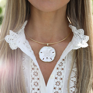 Sand Dollar Pendant + Neck Wire