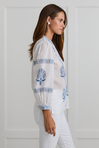 Sapphire Medallion Blouse