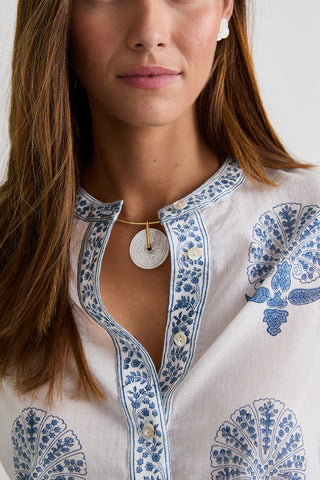 Sapphire Medallion Blouse