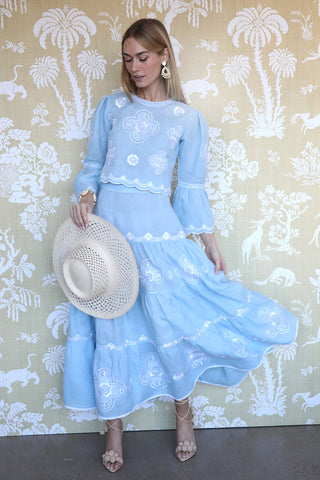 Sky Willow Tiered Skirt