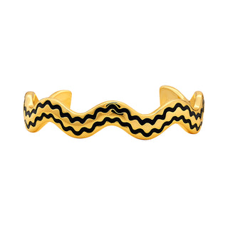 Stacking Squiggle Cuff - Navy