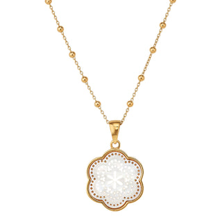 Tamarin Flower Charm + Florence Chain 18"