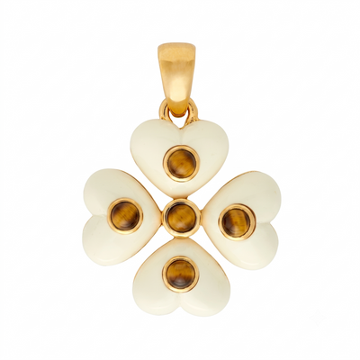 Trefle Pendant - Tiger's Eye
