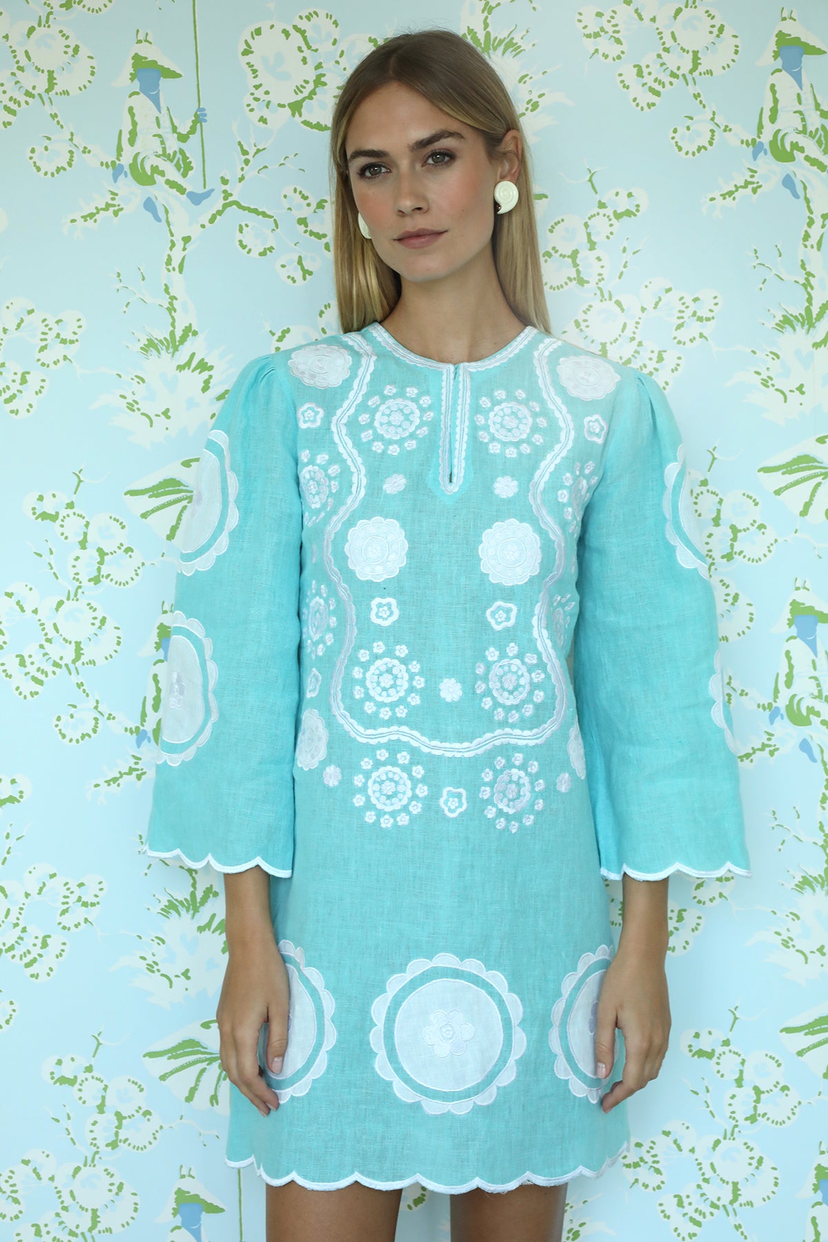 ASHA by Ashley McCormick Turquoise Alice Mini Dress XXS ASHA by Ashley McCormick Turquoise Alice Mini Dress XXS