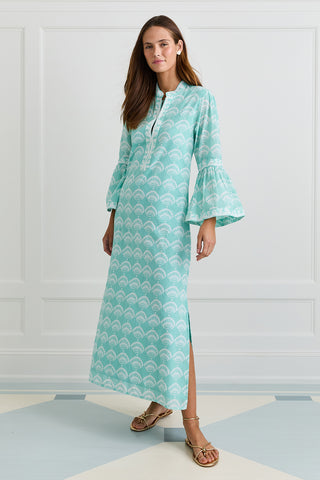 Turquoise Cockleshells Kaftan