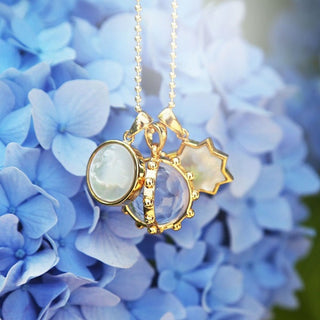 Oxford Charm + Beaded Chain 30"