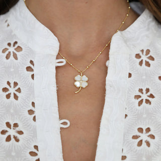 Mini Lucky Clover Charm + Florence Chain