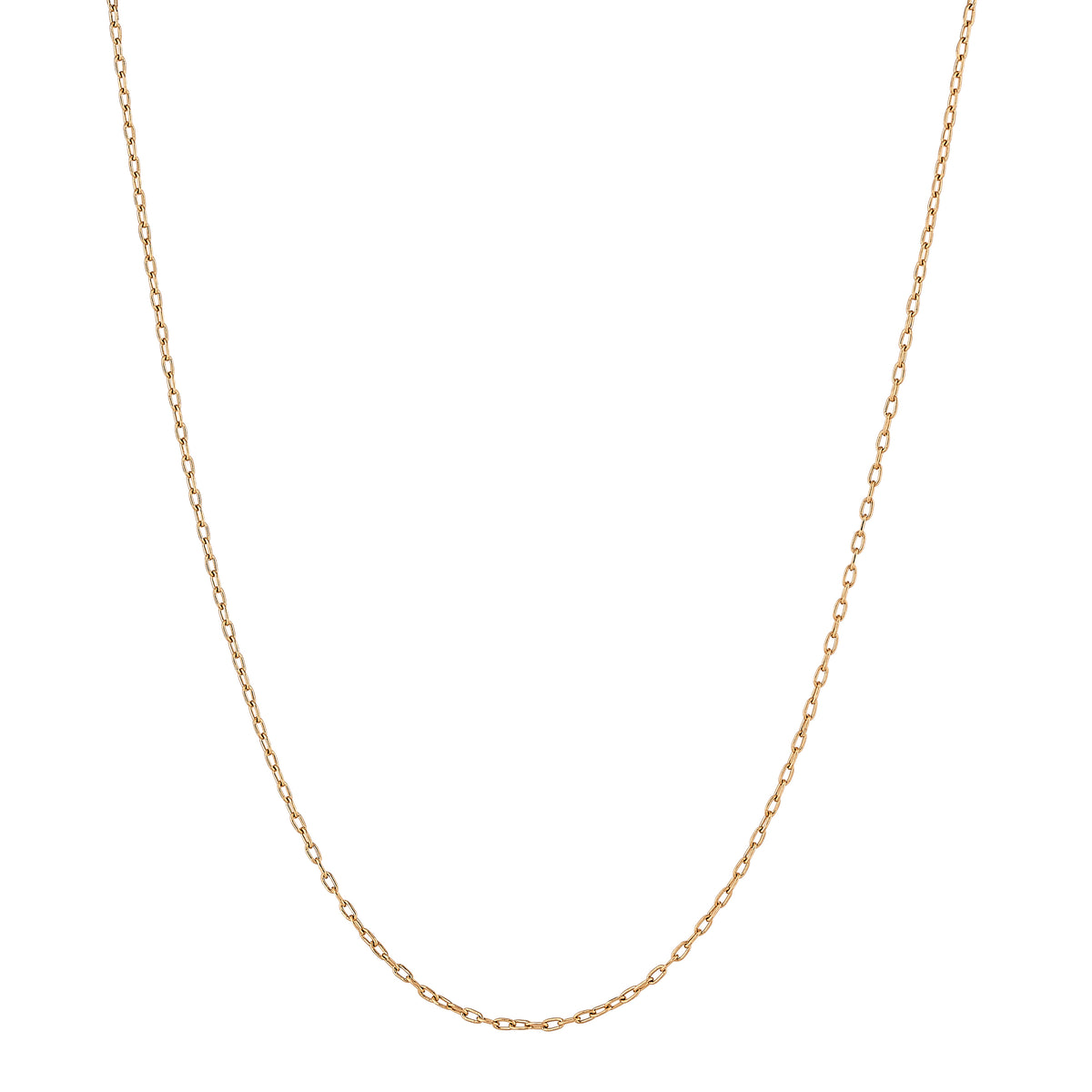Gold 18" Skinny Oval Link Chain