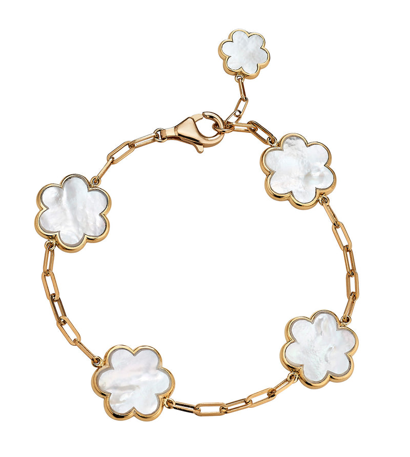 ASHA by Ashley McCormick Gold Flower Link Bracelet LG – Asha By ADM