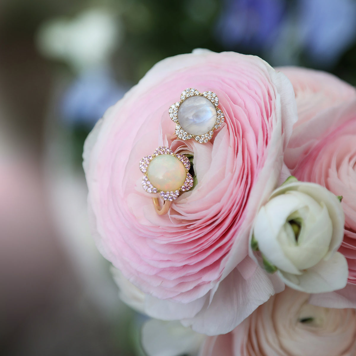 Pave Blossom Ring