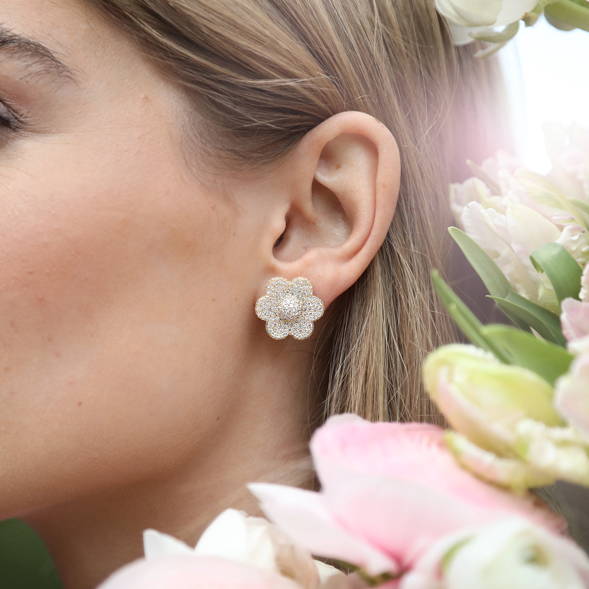 Diamond Fleur Earring