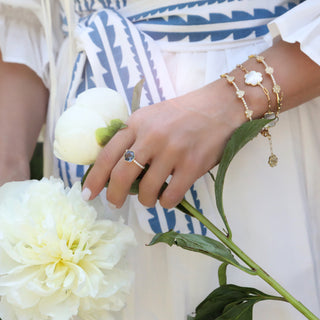 Sapphire Flower Ring