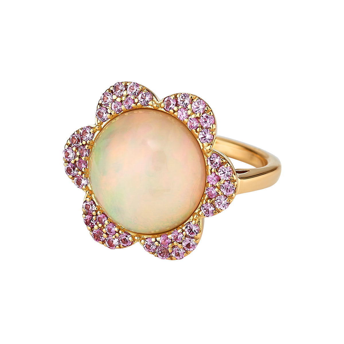 Pave Blossom Ring