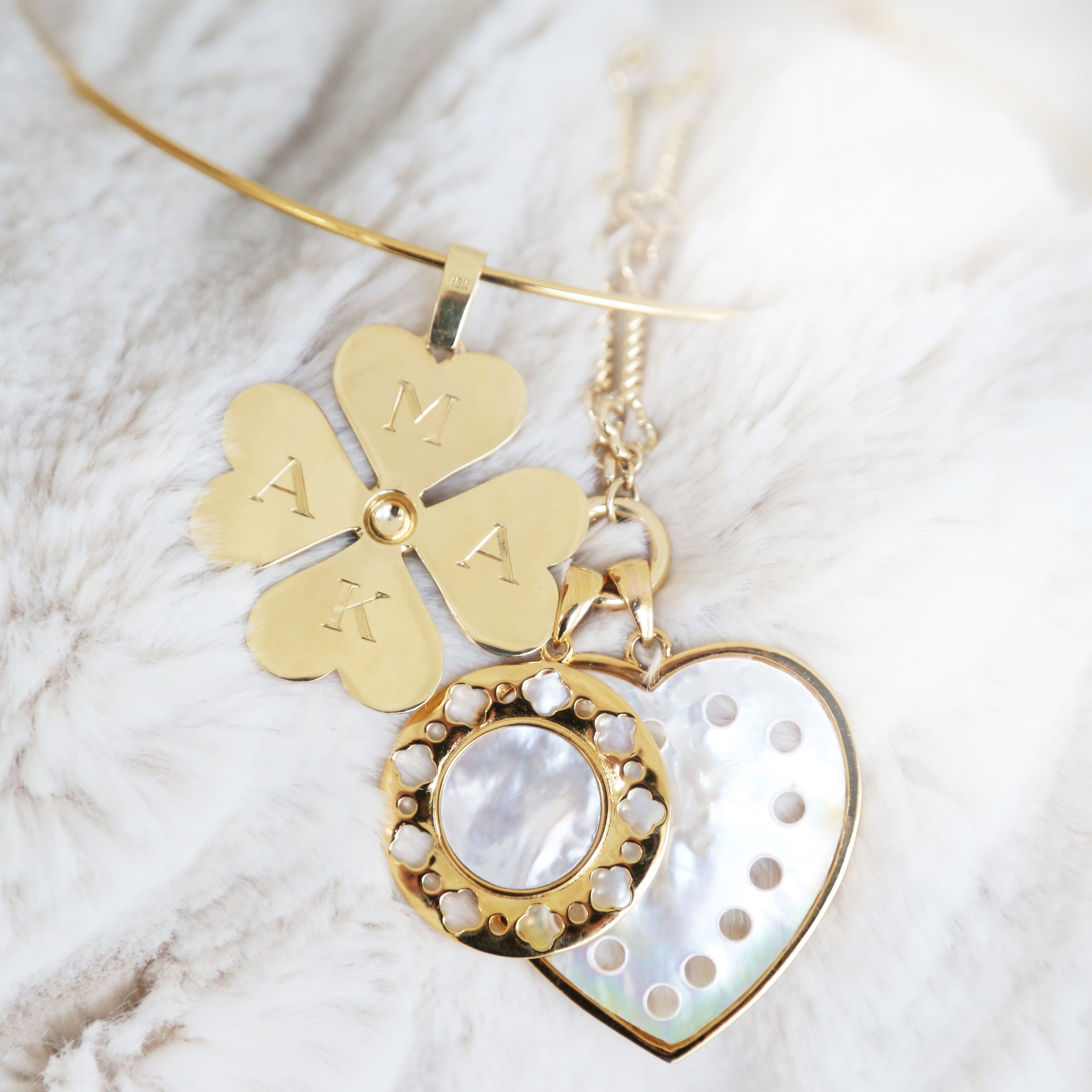 Buy Love & Lock Necklace Love Heart Magnetic Pendant Gorgeous Gift for Her Four  Leaf Clover Gold Silver Rose Jewelry Online in India - Etsy