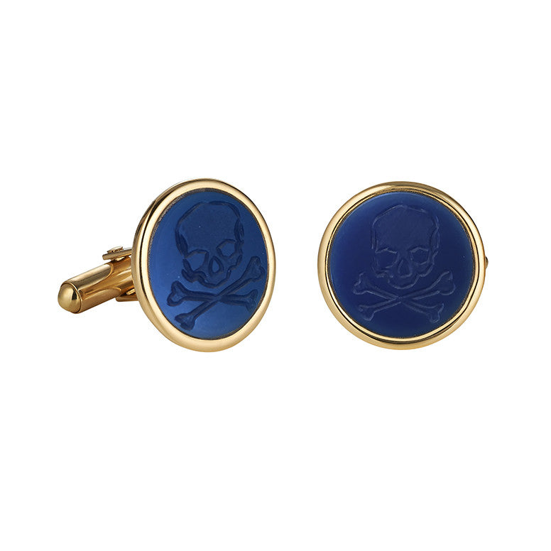ASHA by Ashley McCormick Gold Skull Bones Cufflinks – Asha By ADM