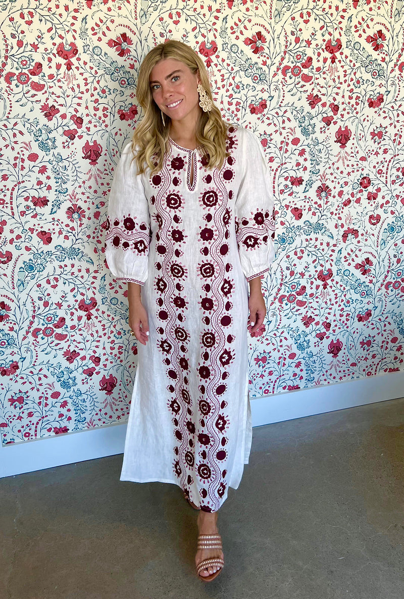 ASHA by Ashley McCormick Burgundy Kelly Kaftan – Asha By ADM