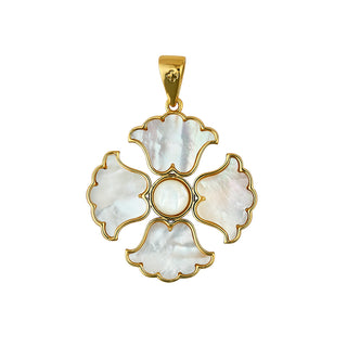 Lotus Enamel Charm - Ivory